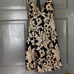 Ark & Co. Women's Sequined filigree Cocktail Dress